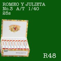 ROMEO Y JULIETA ROMEO NO.3 A/T 1/40 25S